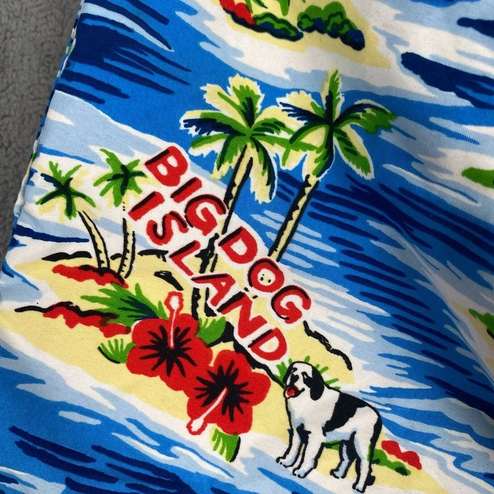 Big Dogs Swim Trunks Mens‎ Medium Shorts Print Tropical Island Big Kahuna Beach
